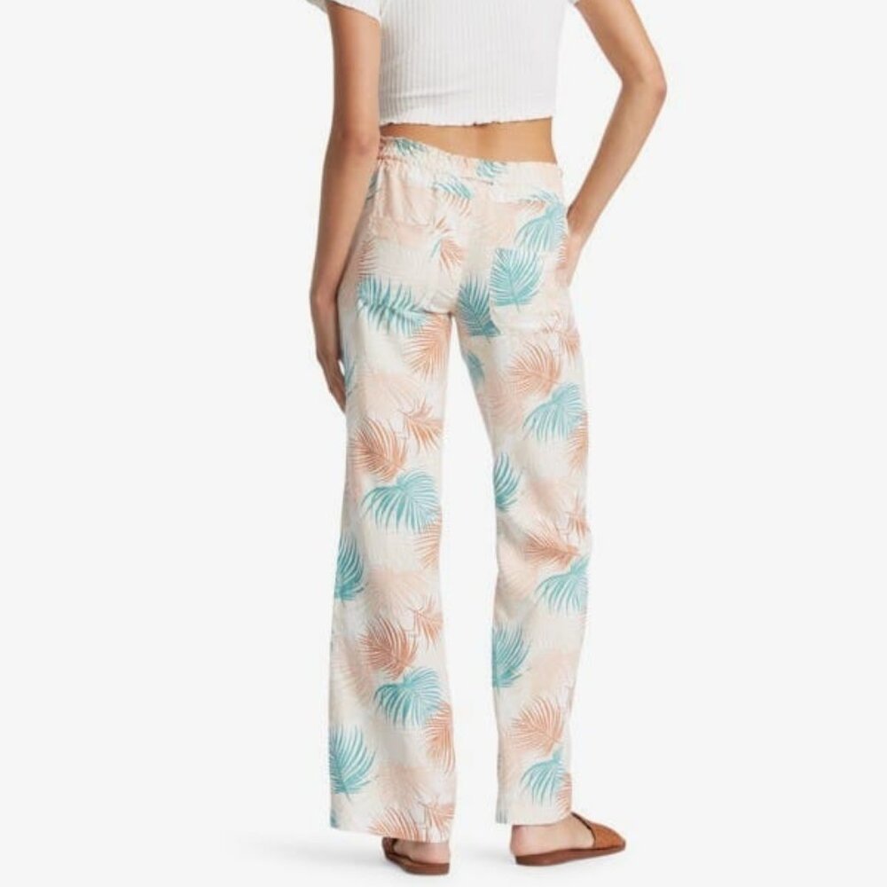 NWT ROXY oceanside printed pants in palm (L) - Picture 2 of 4